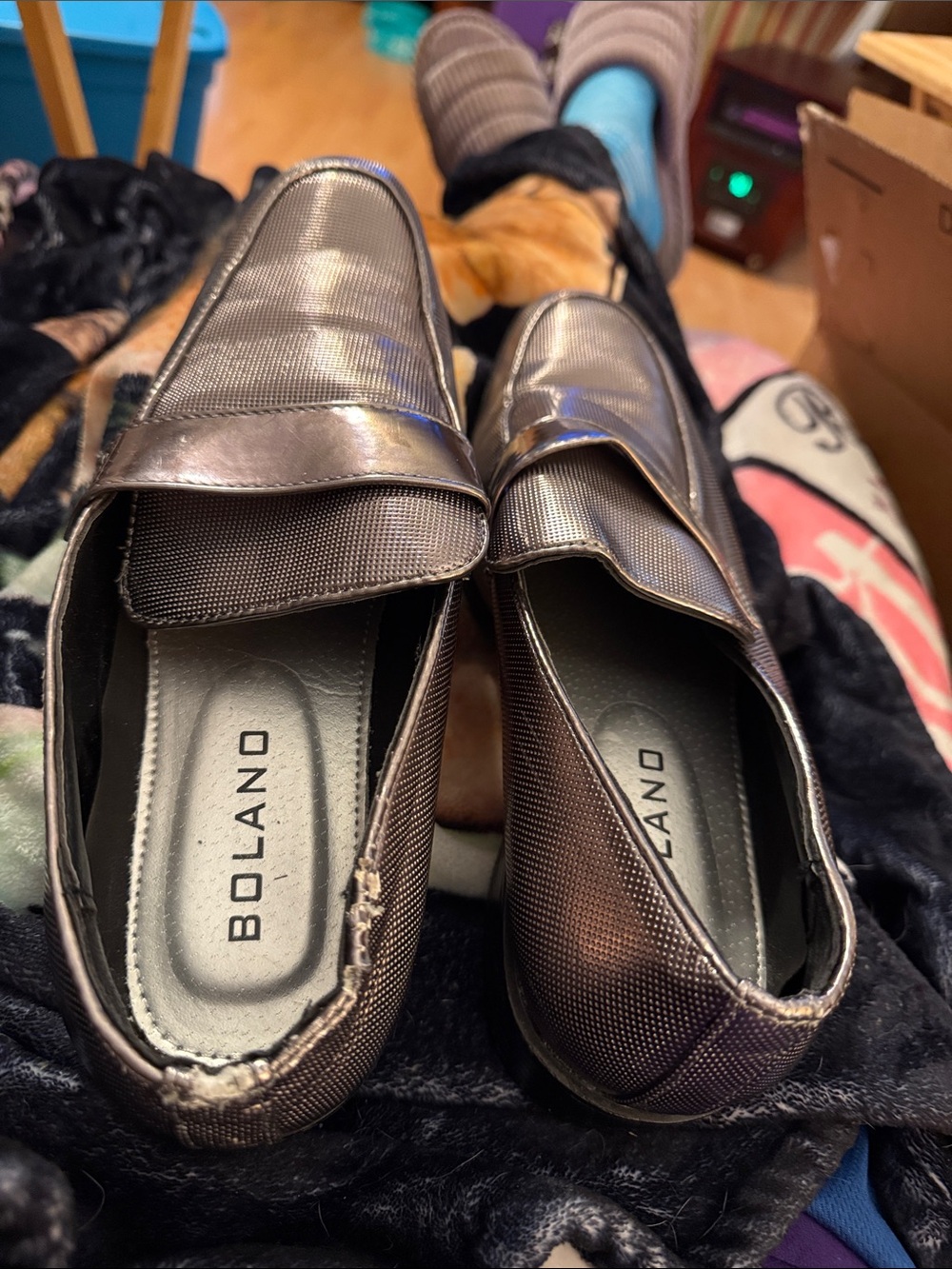 Bolano Men's Metallic Brown Slip-On Loafers